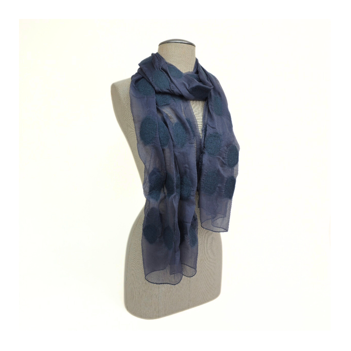 Polka Dot Soft Scarf: Black