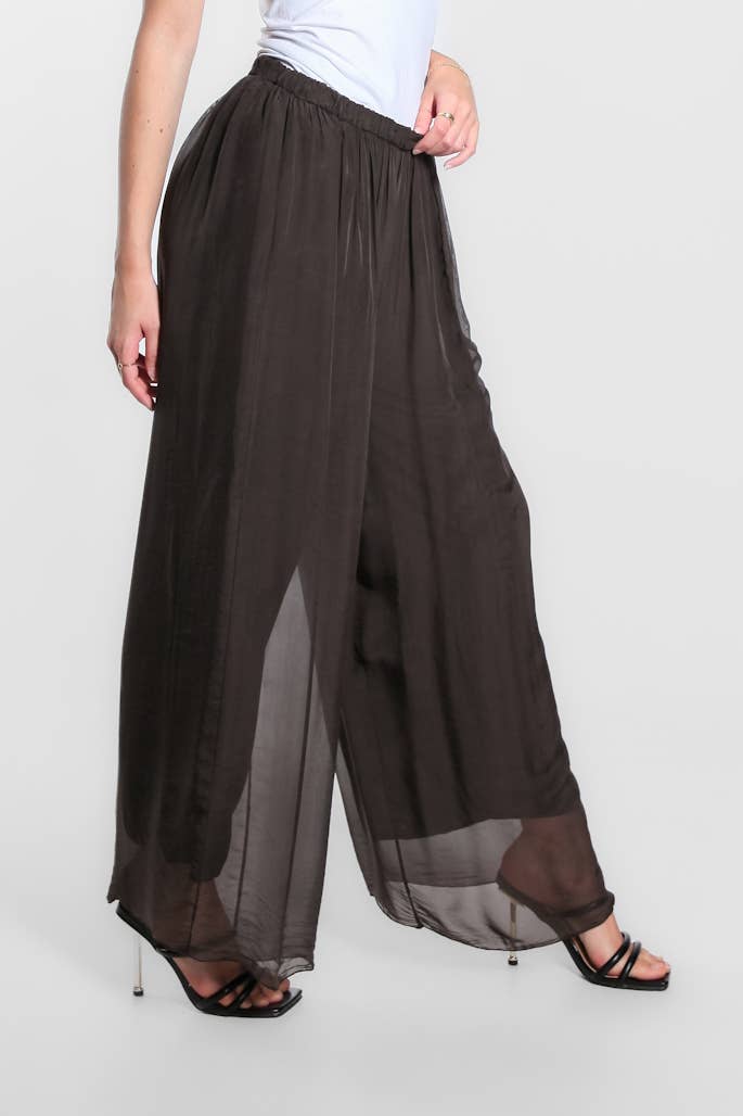 Roxy Silk Straight Leg Pant Orchid