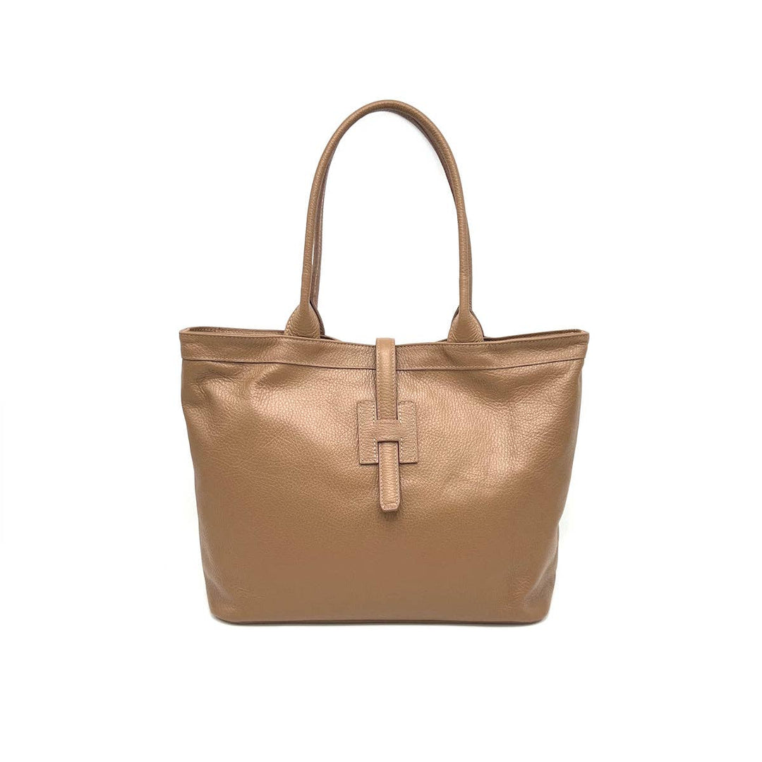 Leather bag, Made in Italy,112605: Camel