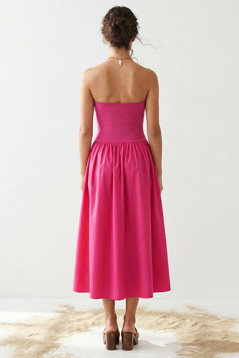 Strapless Maxi Dress: Black / S