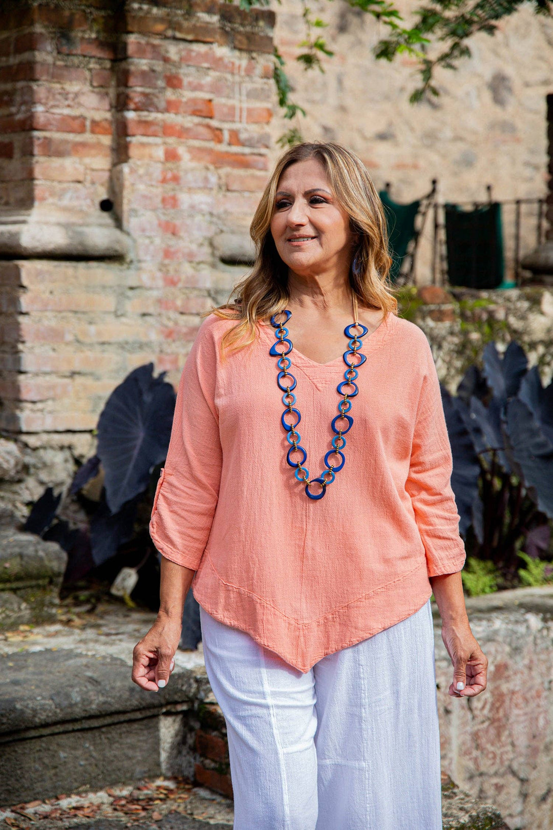 Madeline Necklace: Olive Green Combo