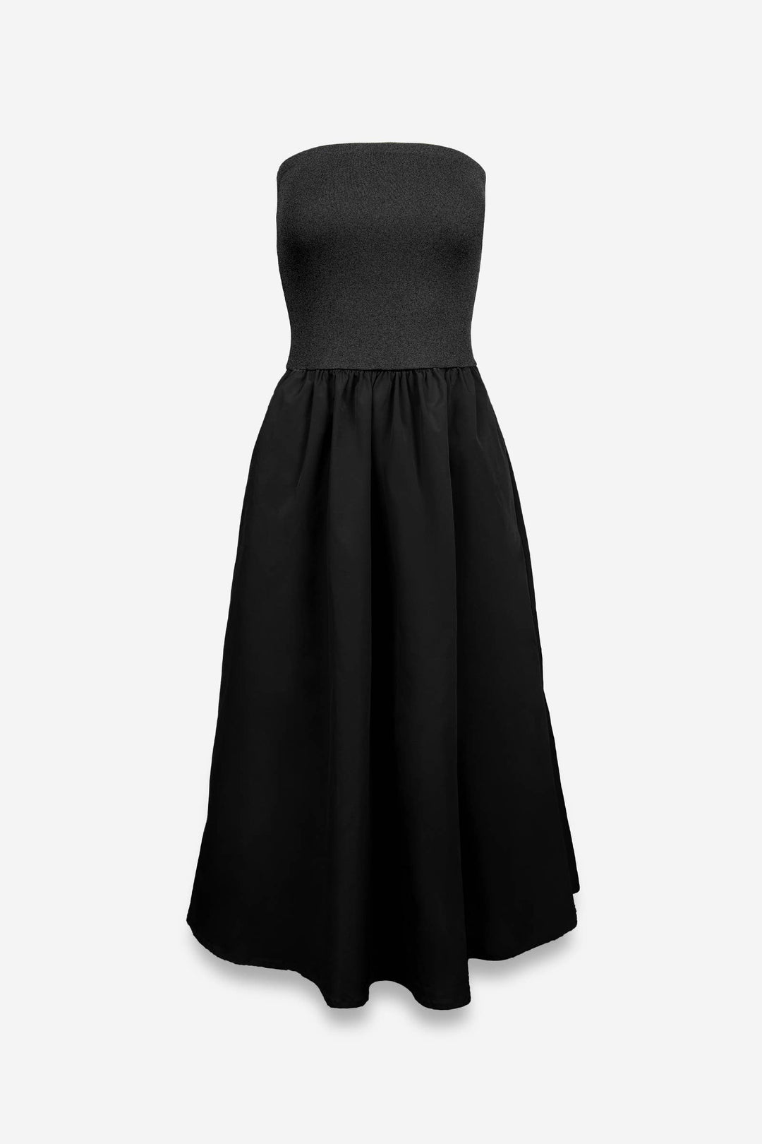 Strapless Maxi Dress: Black / L