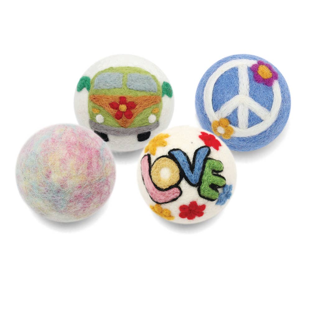 Dryer Balls: Hippie Bus