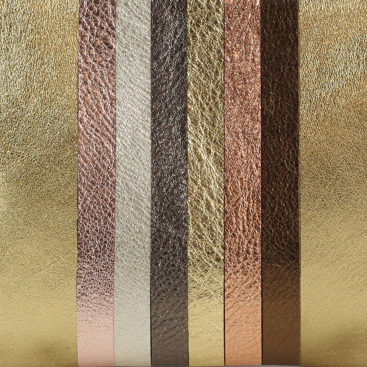 Neutral Stripe Taylor Crossbody: Gunmetal with Neutral Rainbow Stripes / Unlined / 9"x7.5"