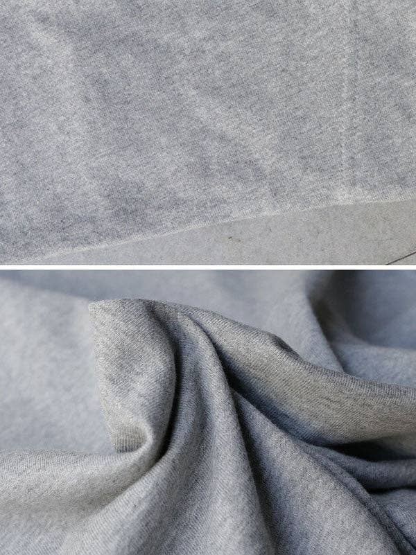 Black&Gray Oversize T-Shirt: GRAY / L