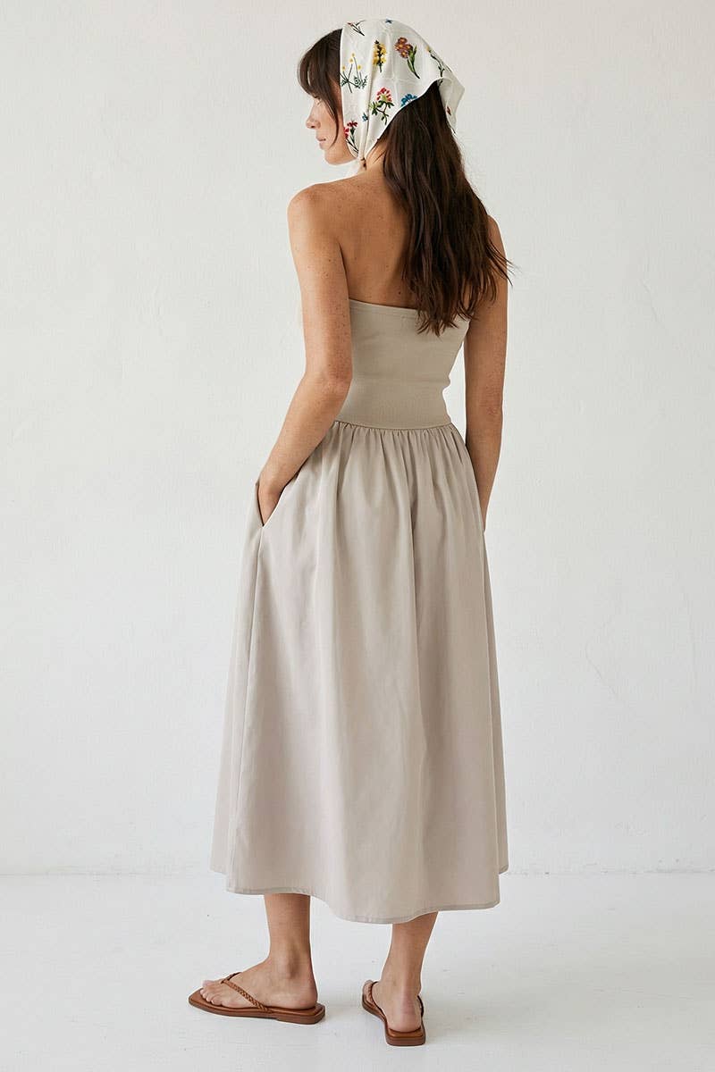 Strapless Maxi Dress: Black / S