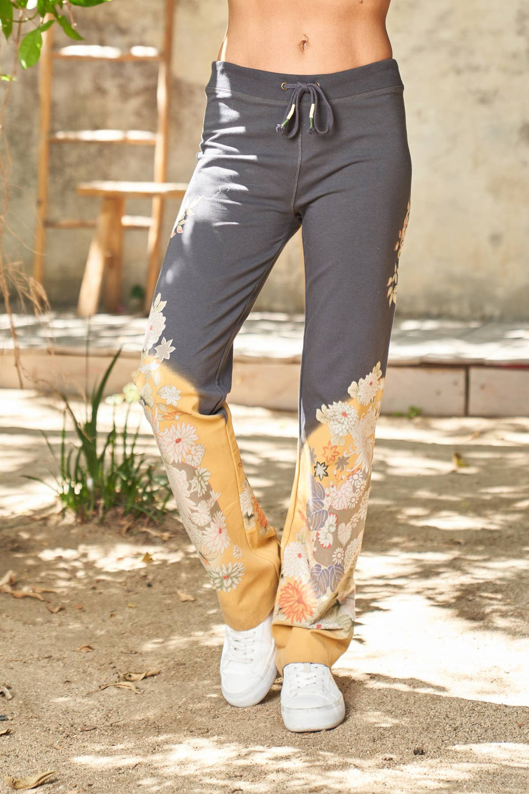 Floral Print Pant Charcoal / S