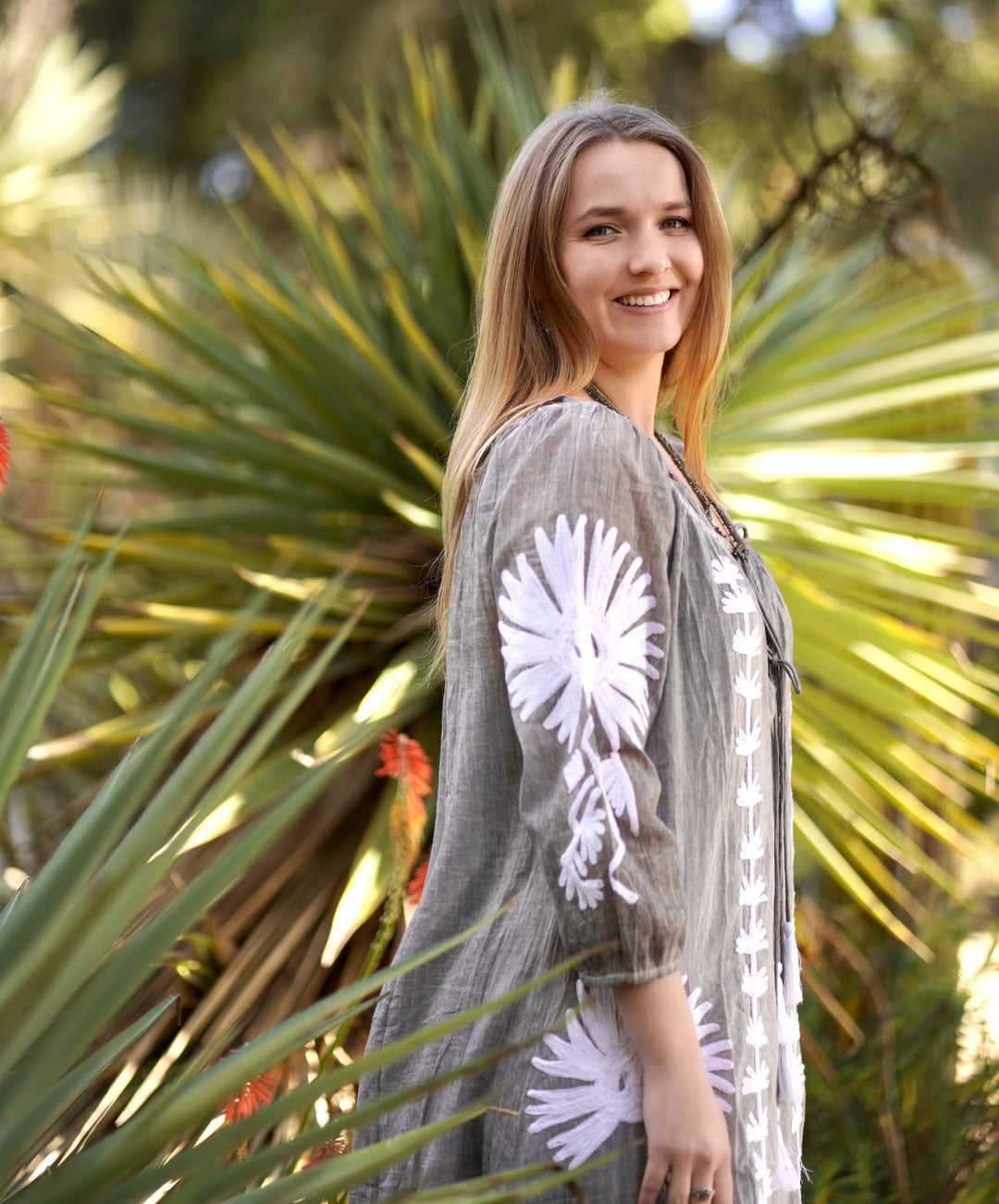 Elana Dress: Grey
