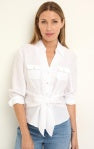 S261695 ICONIC TIE BLOUSE