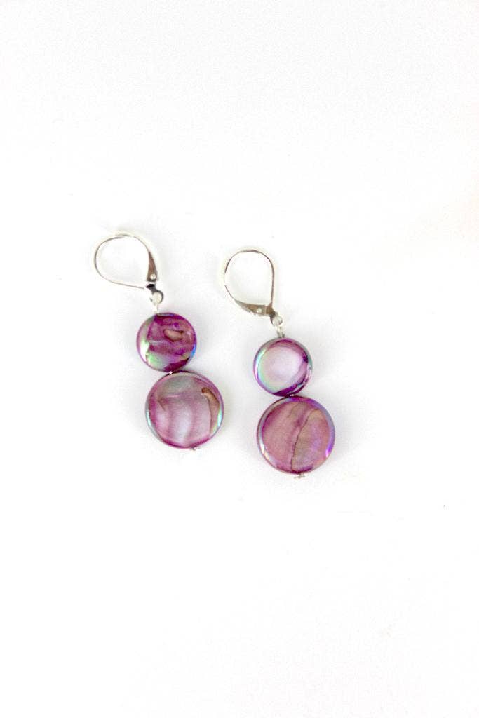 Purple MOP Earring