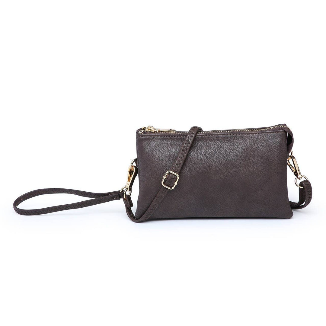 Jen & Co. - M013 Riley Monogrammable 3 Compartment Crossbody/Wristlet