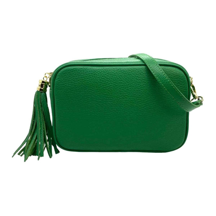 Genuine Leather Bag Tassel: Grass Green