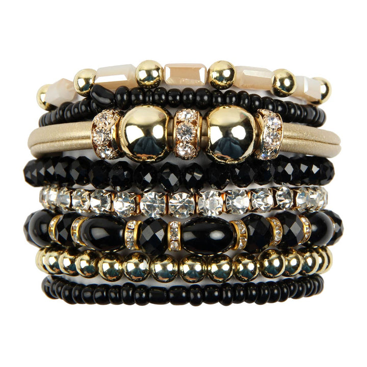 MULTI LINE BRACELET: BLACK
