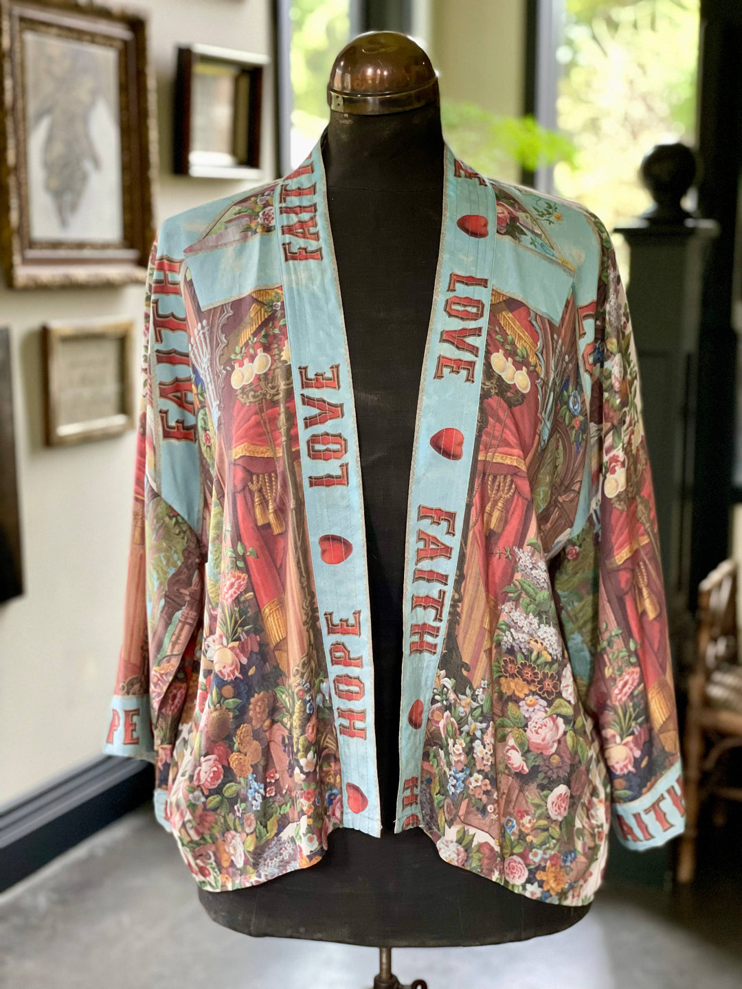 Love Language Cropped Bamboo Kimono Cardigan