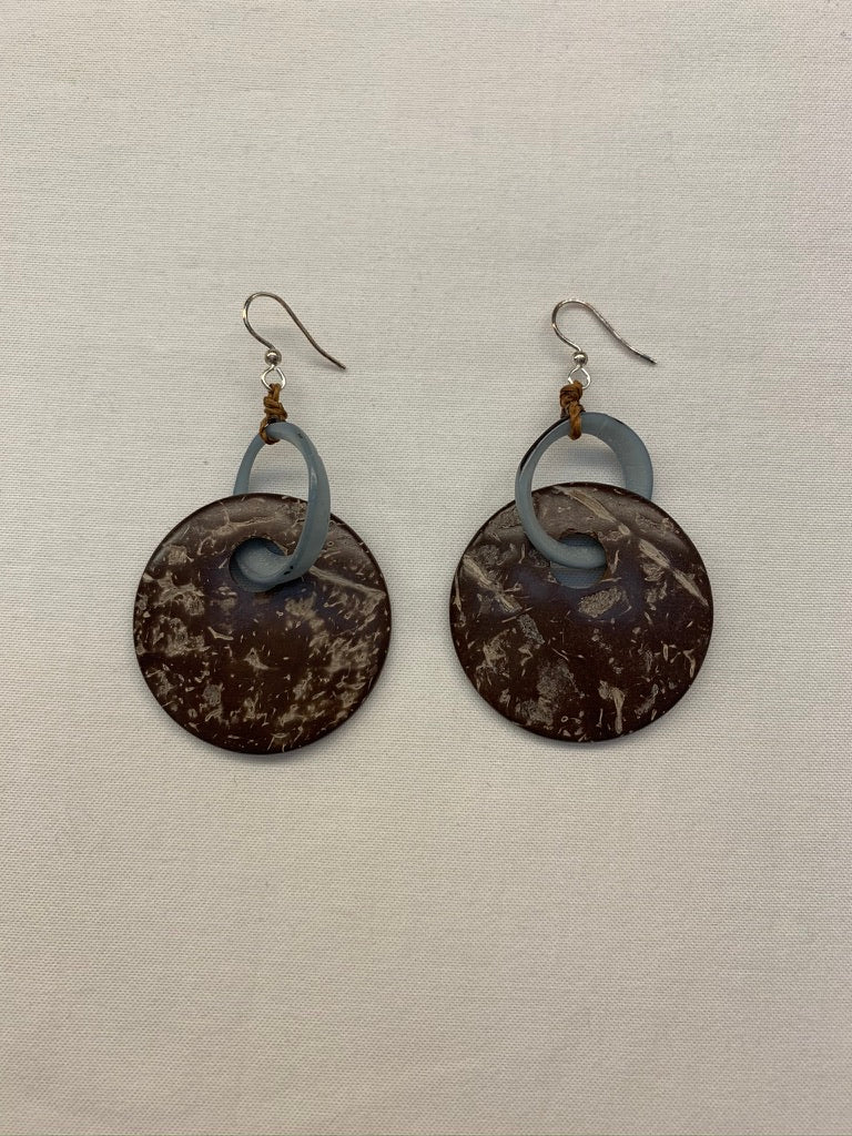 Hand Made Fair Trade Ultra Light Tagua Nut Earring