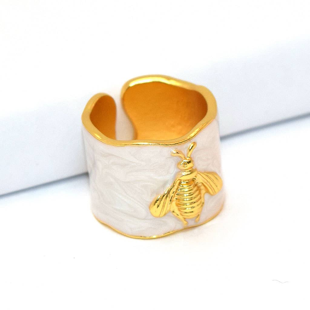 KARINE SULTAN - Bumblebee Ring - enamel accent