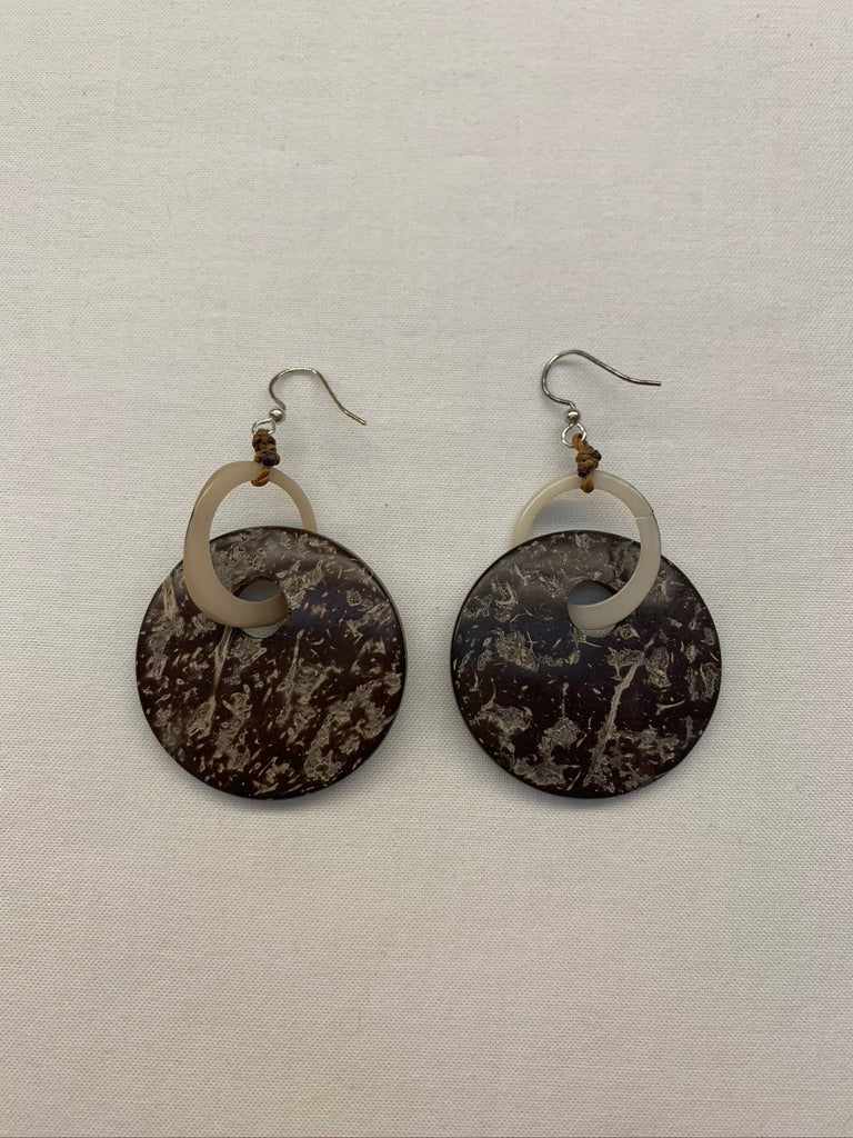 Hand Made Fair Trade Ultra Light Tagua Nut Earring