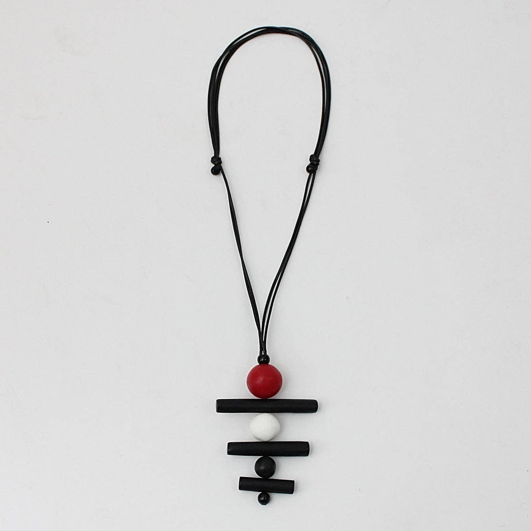 Sylca Designs - Red Bobbie Pendant Necklace