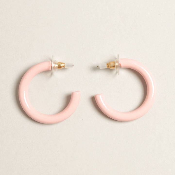 Hoop Post Earring / PINK