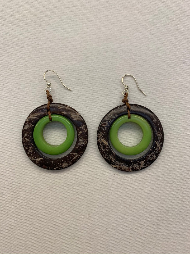 Hand Made Fair Trade Ultra Light Tagua Nut Earring