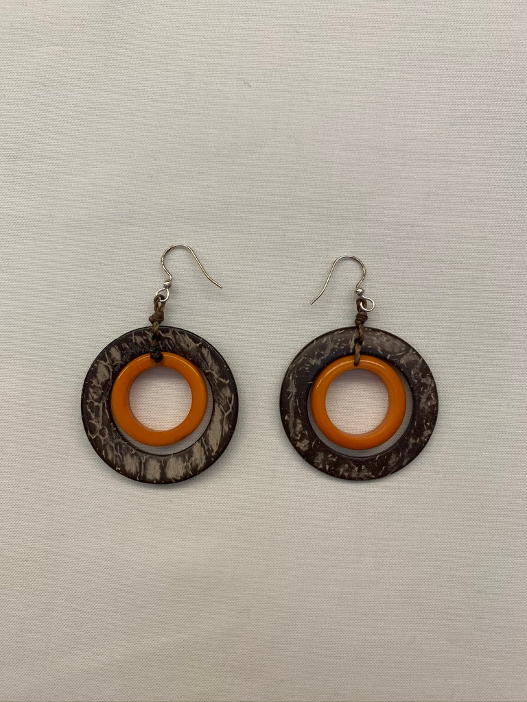 Hand Made Fair Trade Ultra Light Tagua Nut Earring