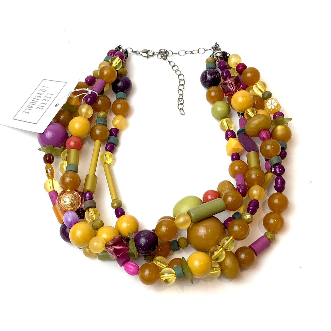 Leetie Lovendale - Camel & Gems Sylvie Statement Necklace