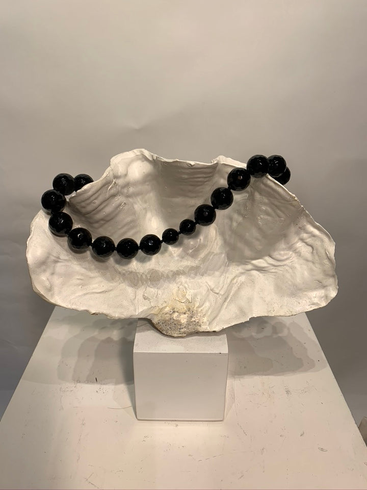 Semi Precious Onyx One of a Kind Necklace Made in California.