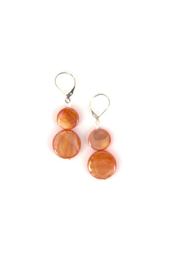 EORANGE - Orange MOP Earring