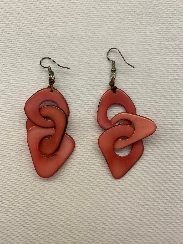 Hand Made Fair Trade Ultra Light Tagua Nut Earring
