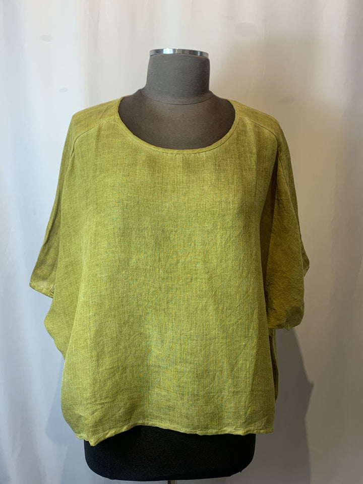 Dolma Linen Short Sleeve Top #6851