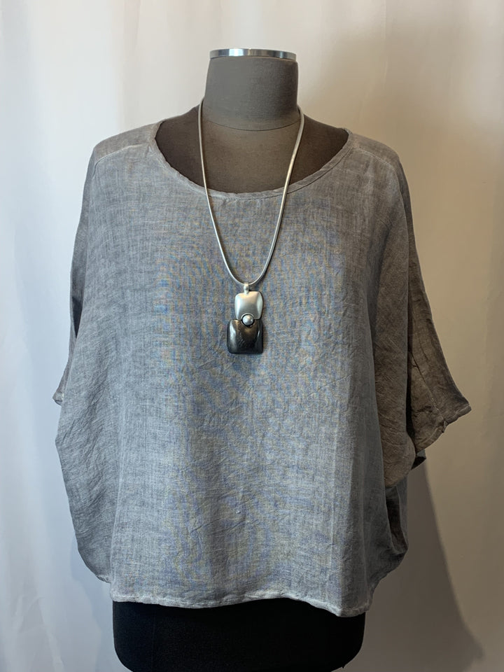 Dolma Linen Short Sleeve Top #6851