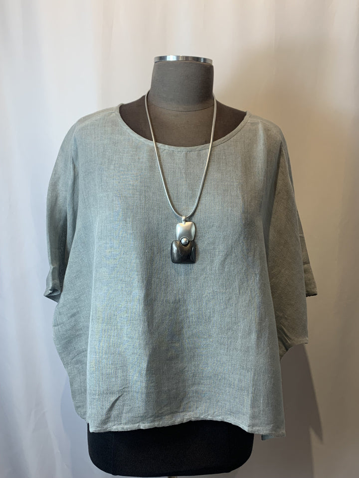 Dolma Linen Short Sleeve Top #6851