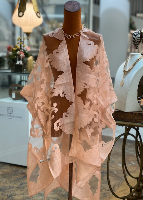 Shanghai Night Ruana Kimono Coverup: 05 Peach