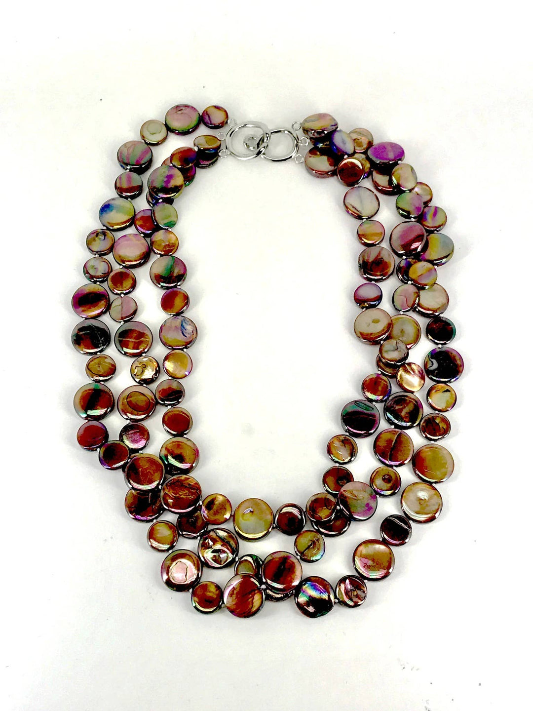 Sea Lily - 252020 - Chocolate 3 Strand MOP Necklace