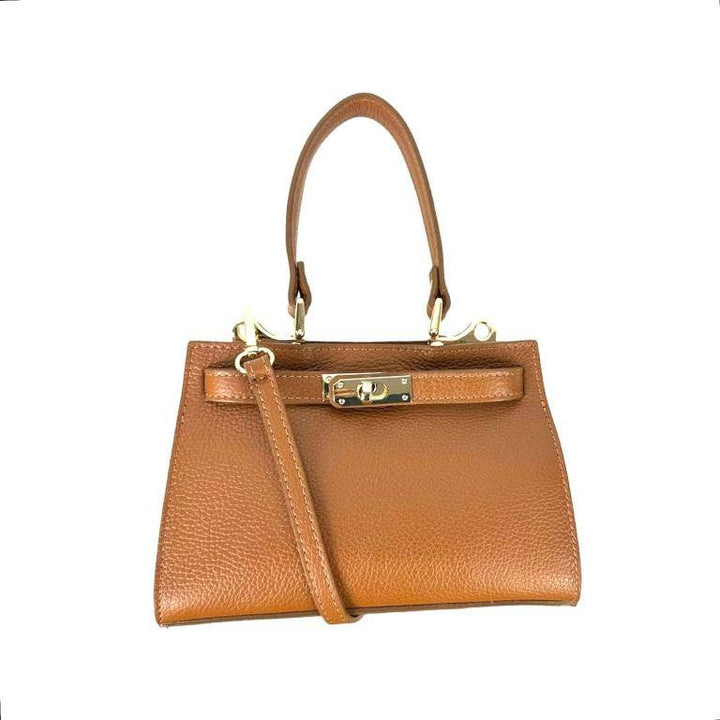 Small leather handbag: Brown