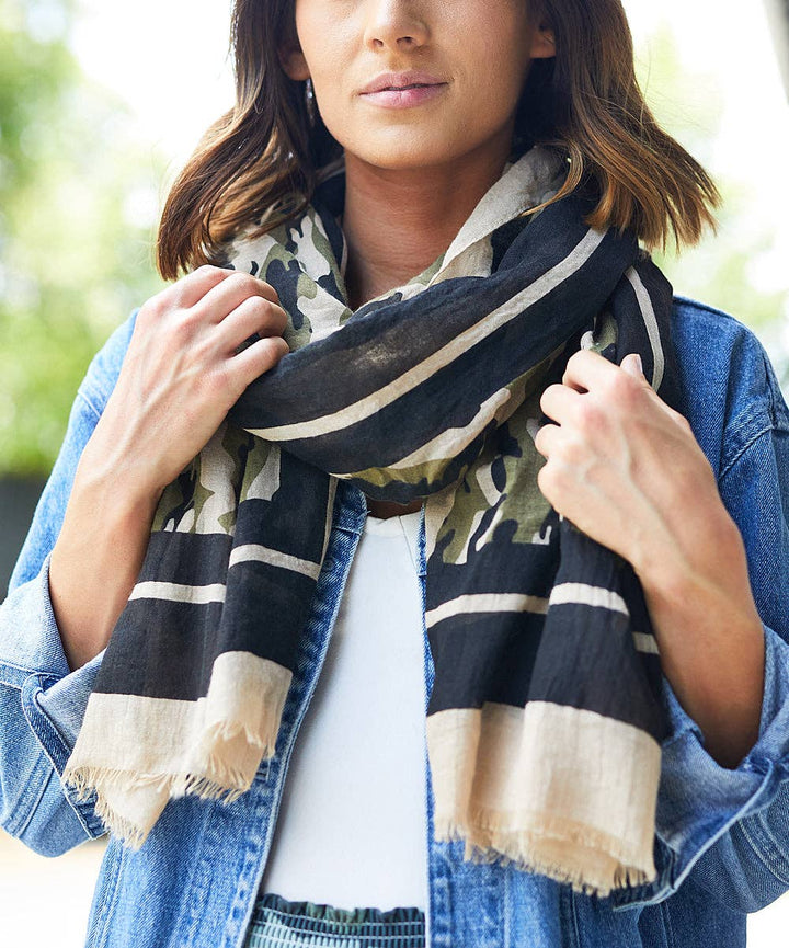 Camo Scarf: Green & Brown