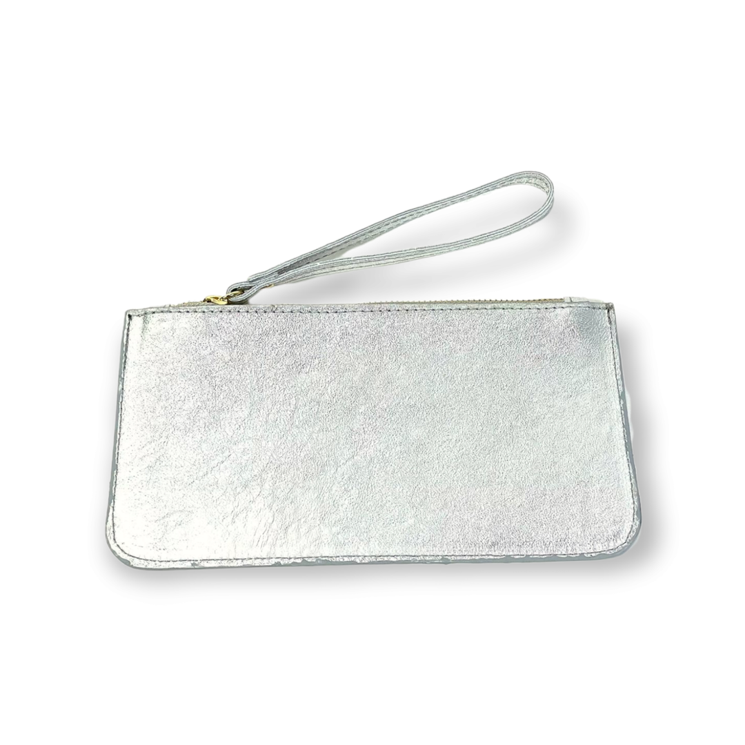 Genuine Leather Bag with Wrist Strap: Money / Large