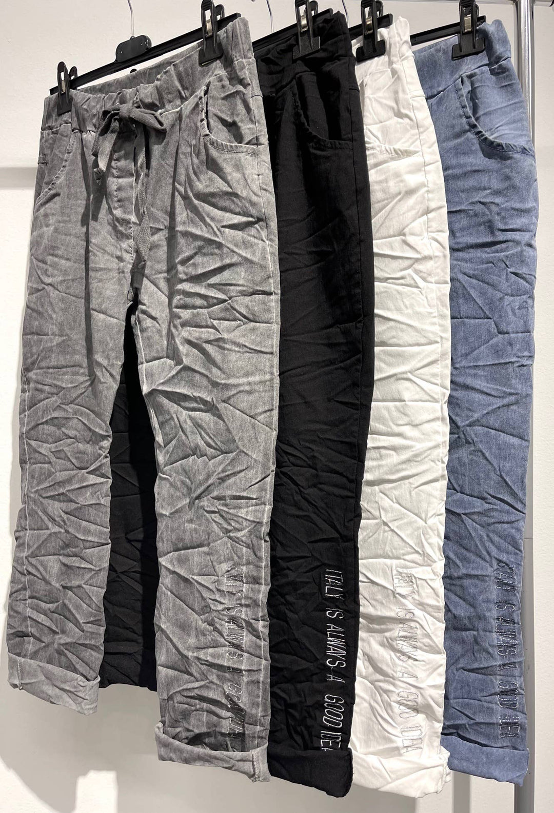 Dance in Paris - Stretchy Pant with Quote