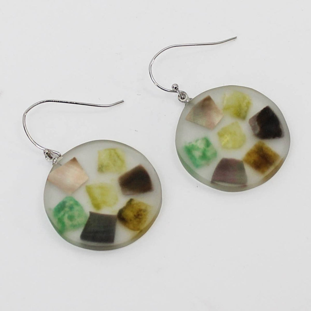 Sylca Designs - Green Shell Claudia Earrings