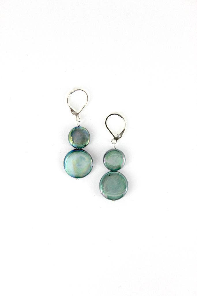 Teal MOP Earring